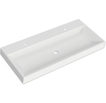 Badmöbel-Set Pelipal Milano BxHxT 100 x 56,9 x 45 cm Frontfarbe eiche ribbeck mit Mineralguss-Waschtisch weiß SET-138-033