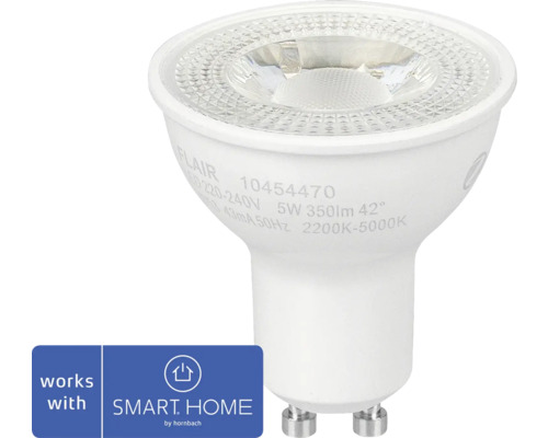 FLAIR Viyu LED Reflektorlampe dimmbar GU10/5W(51W) 350 lm 2000-5000 K - Kompatibel mit SMART HOME by hornbach