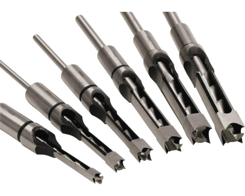 Mehrere Vierkantlochbohrer aus Stahl