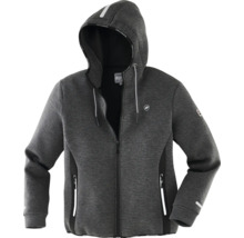 Graue Kapuzenjacke mit Reißverschluss