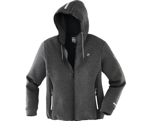 Graue Kapuzenjacke mit Reißverschluss
