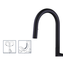 KEO Küchenarmatur KAWAI mit herausziehbarer Pefect Slide Handbrause schwarz matt-thumb-2 KEO Küchenarmatur KAWAI mit herausziehbarer Pefect Slide Handbrause schwarz matt-thumb-2