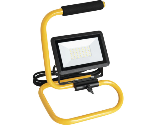 LED Strahler mit Standfuß IP65 30W 2350 lm 6500 K tageslichtweiß 220x205 mm tragbar gelb LED Strahler mit Standfuß IP65 30W 2350 lm 6500 K tageslichtweiß 220x205 mm tragbar gelb