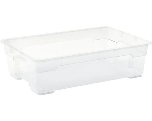 Kunststoffbox DIRK M 30 l 380x160x570 mm Transparente Aufbewahrungsbox aus Kunststoff