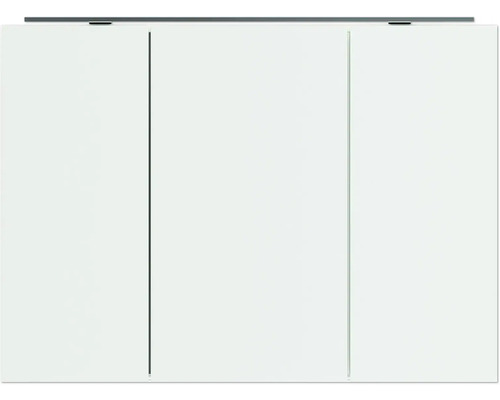 Spiegelschrank NOBILIA Programm 1-6 178 100 x 21 x 72 cm weiß hochglanz LED IP 44 Spiegelschrank mit drei Türen