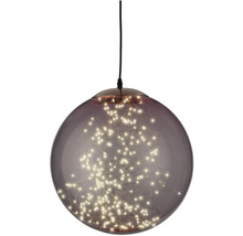 Hängelampe mit Glaskugel und Lichterkette