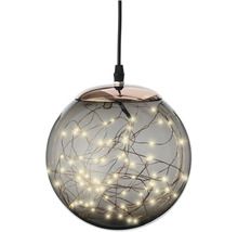 Kugelförmige Pendelleuchte mit Lichterkette