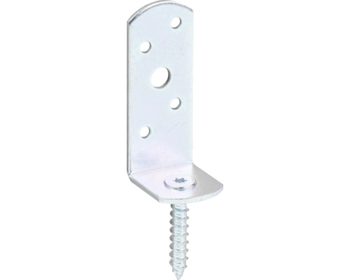 Flechtzaunhalter L-Form 75x30x31,5 mm galv. verzinkt, dickschichtpassiviert 1 Stück Metallwinkel mit Schraube für Befestigungen