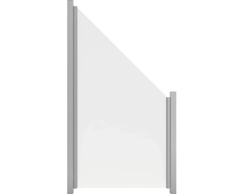 Abschlusselement GroJa Belfort rechts 90 x 180/90 cm satiniert