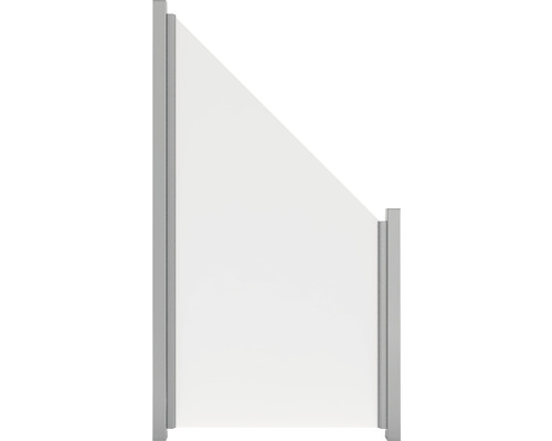 Abschlusselement GroJa Belfort links 90 x 180/90 cm satiniert