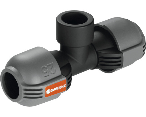 Gardena T-Stück 25 Millimeter zur Verbindung von Bewässerungsrohren