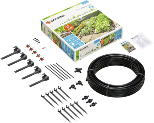 Bewässerungsset GARDENA Micro-Drip Start Set Pflanzflächen (für bis zu 40 m² Blumen- oder Nutzgartenbeet)