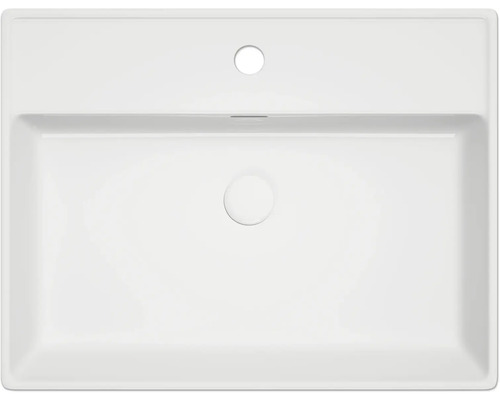 Keramikwaschtisch mit Hahnloch und Überlauf