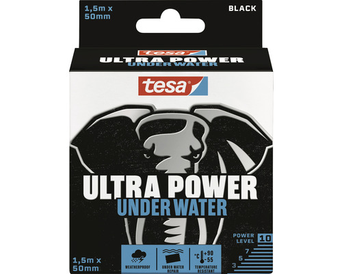 tesa Ultra Power Under Water Klebeband schwarz 50 mm x 1,5 m