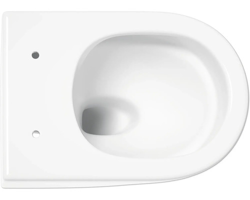 Hänge-WC aus Keramik, Aufsicht