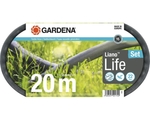 Gardena Liano Life Textilschlauch Set, 20 Meter lang