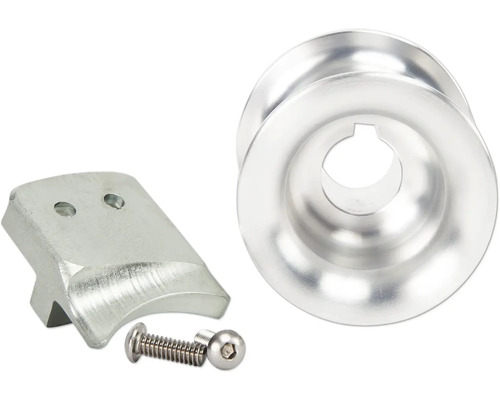 Aluminiumseilrolle mit Befestigungselement und Schraube