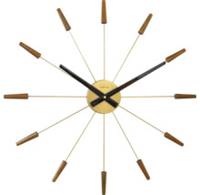 Wanduhr mit Holzdetails