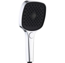 Handbrause AVITAL Acebo eckig Ø 120 mm chrom / schwarz-thumb-0
