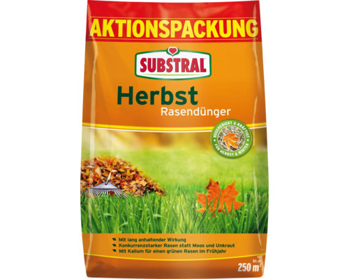 Herbst Rasendünger SUBSTRAL NATUREN® Herbstrasendünger 6,5 kg für bis zu 250 qm mineralischer Dünger