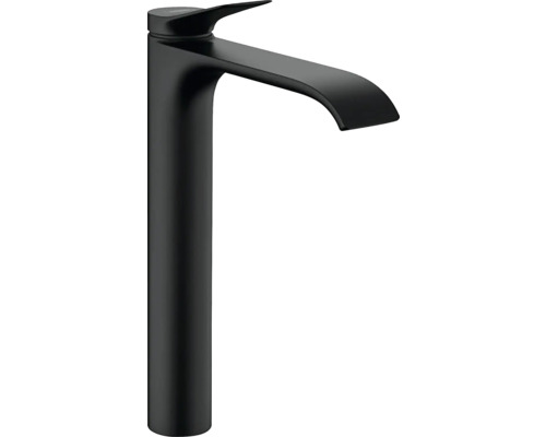 hansgrohe Waschtischarmatur für Aufsatzwaschbecken VIVENIS schwarz matt 75040670 Hoher Waschtischmischer für Aufsatzwaschbecken