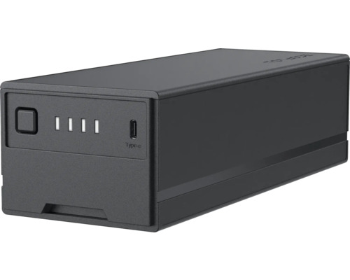 Schwarzer Akku mit Typ-C Anschluss