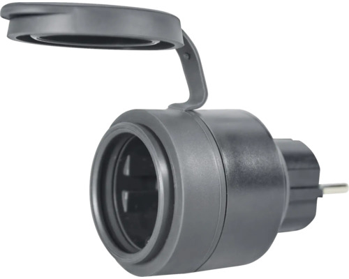 Schutzkontaktsteckdose mit Klappdeckel für den Außenbereich