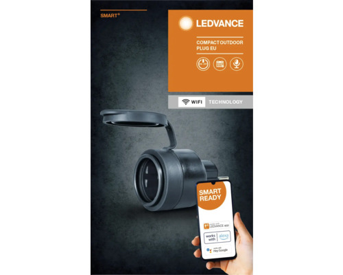Ledvance Smart+ Kompakter Außenstecker EU mit Wifi Technologie und Smartphone Steuerung