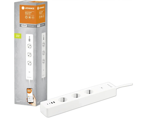 Ledvance Mehrfachsteckdose mit USB-Anschlüssen und Verpackung