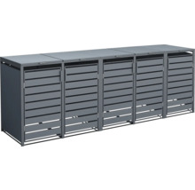 Mülltonnenbox WESTMANN Kubus 5 80 x 332 x 116 cm anthrazit
