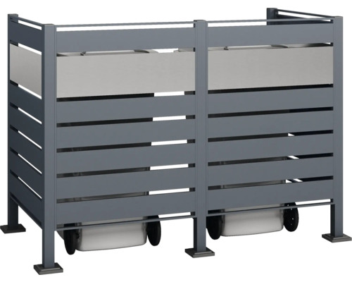 Mülltonnenbox für zwei Mülltonnen