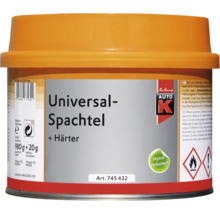 Universeller Spachtel mit Härter in einer Dose mit Auto K Logo
