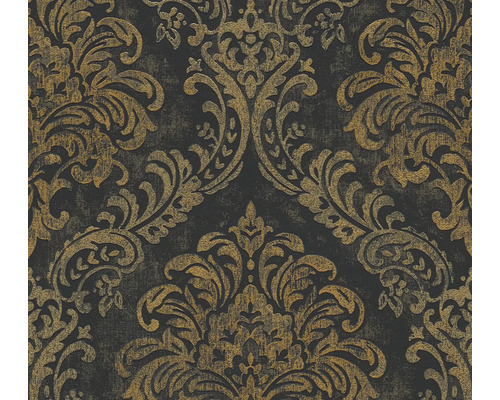 Vliestapete 39112-3 Metropolitan Stories 3 ornament schwarz gold Tapete mit floralem Muster