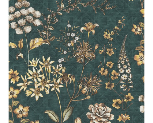 Vliestapete 39117-4 Metropolitan Stories 3 floral Tapete mit Blumenmuster auf geometrischem Hintergrund