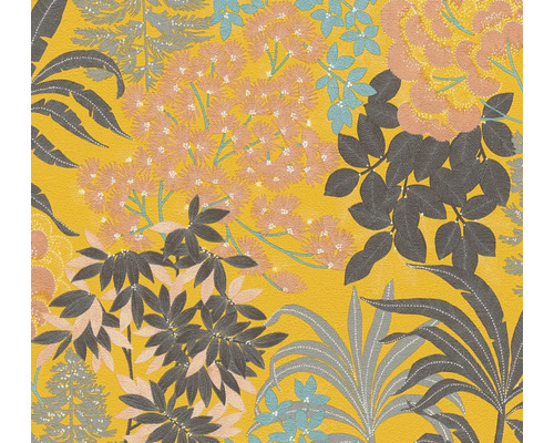 Vliestapete 39128-3 Metropolitan Stories 3 floral gelb Tapete mit Pflanzenmuster