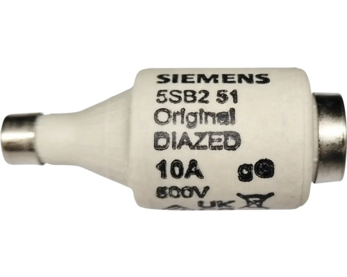Diazed-Sicherung Sicherungseinsatz 10A E27 D ll 5 Stück DIAZED Sicherung von Siemens, 10 Ampere
