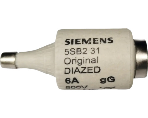 Diazed-Sicherung Sicherungseinsatz 6A E27 D ll 5 Stück Siemens DIAZED Sicherung 6 Ampere