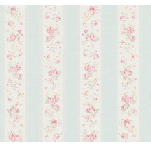 Tapete mit Blumenmuster und Streifen