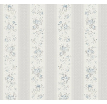 Tapete mit Blumenmuster und Streifen
