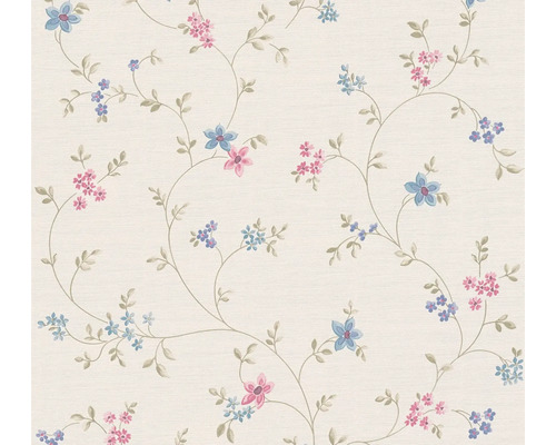 Vliestapete 39071-1 Maison Charme Blumenranke Creme-Grün Tapete mit Blütenmuster