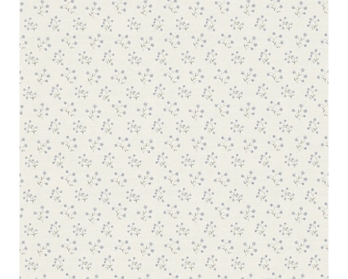 Vliestapete 39074-1 Maison Charme Landhaus Blumen creme Blumentapete mit Vergissmeinnichtmuster