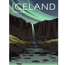 Illustration von Islands Svartifoss-Wasserfall