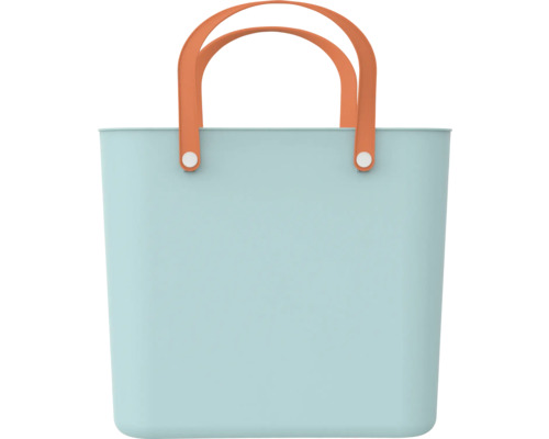Hellblaue Tragetasche mit Griffen