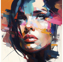 Gemälde einer Frau im abstrakten Stil