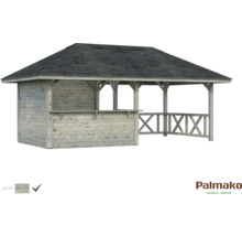 Pavillon Palmako Bianca 16,6 m² Set 3 588 x 300 cm grau tauchgrundiert