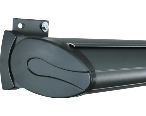 Markisenkassette mit Wandhalterung im Detail