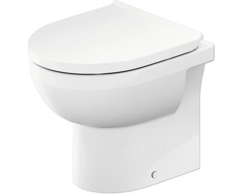 Stand-WC Set DURAVIT DuraStyle Basic Tiefspüler offener Spülrand weiß glänzend mit WC-Sitz 40190900A1