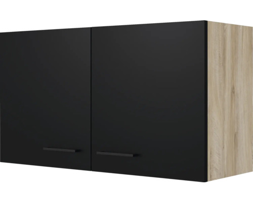 Flex Well Hängeschrank Capri BxTxH 100 x 32 x 54,8 cm schwarz matt antifingerprint zerlegt Anschlag links rechts 00012515