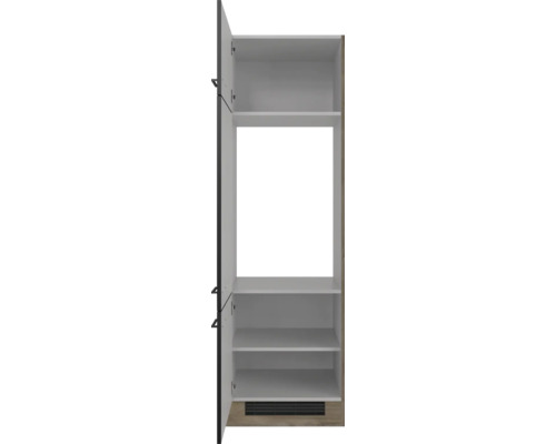 Offener Küchenhochschrank mit Regalböden
