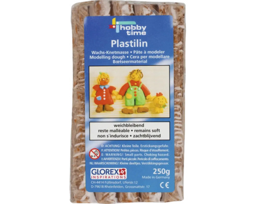 GLOREX 105 Plastilin 250 G – Weiße Modelliermasse Auf Wachsbasis, Formbar & Farbmischbar | Für Kinder, Schule & Basteln